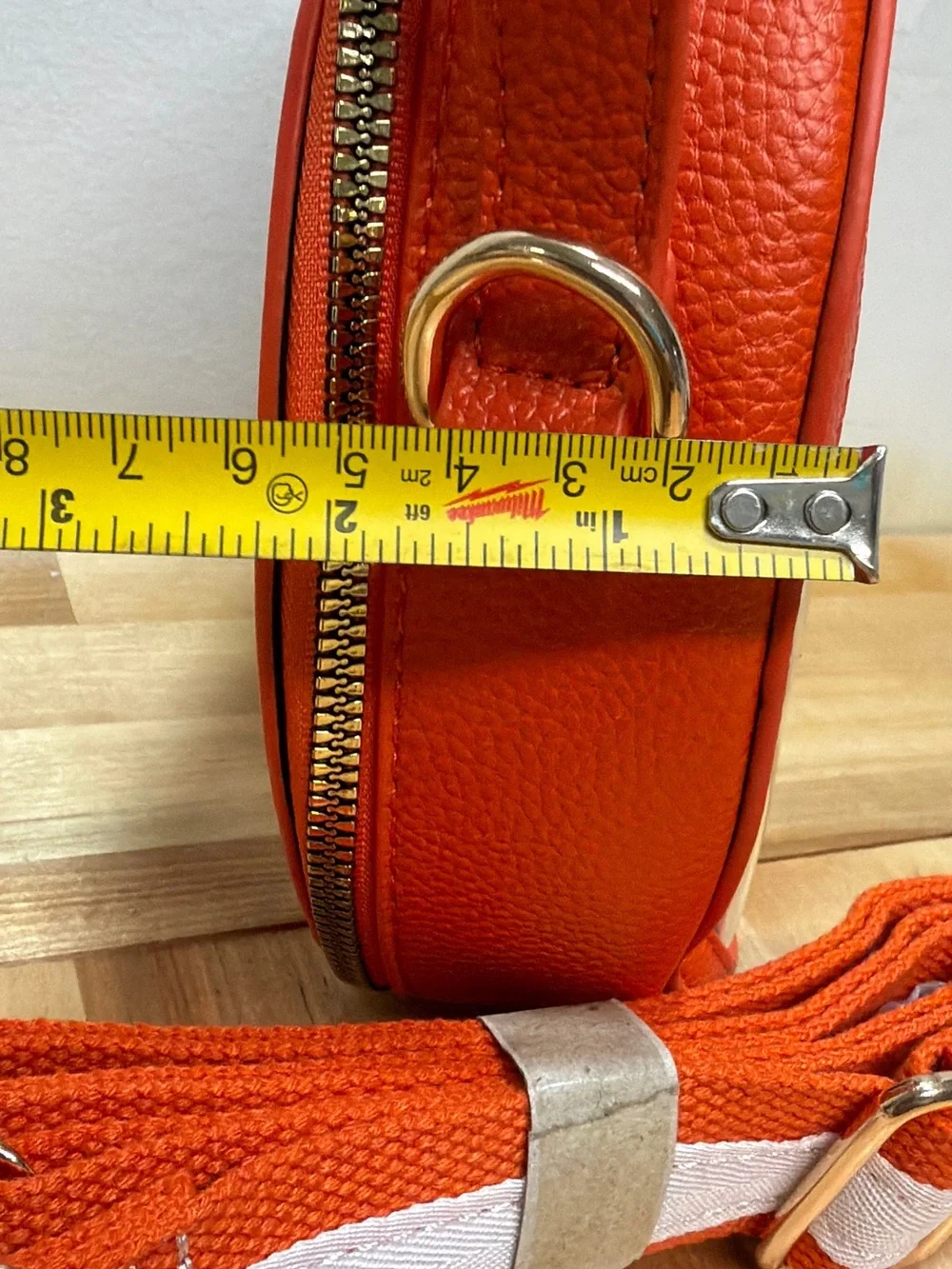 Stadium-Approved Orange Clear Football Helmet Crossbody Bag - Unbranded